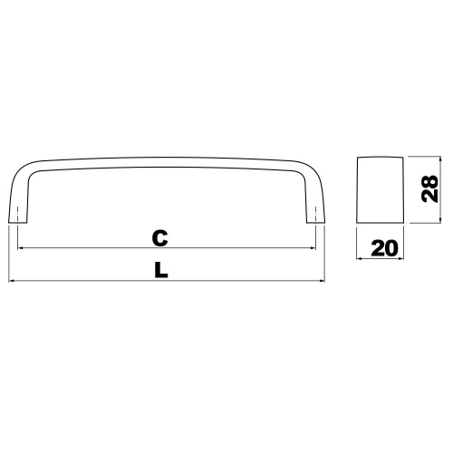 Ручка UZ 133-128 инокс фото 2 Ручка UZ 133-128 инокс фото 2