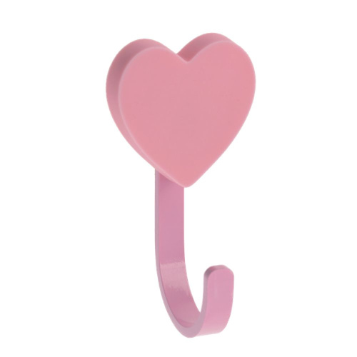 Крючок мебельный WM-HEART сердце, розовый Крючок мебельный WM-HEART сердце, розовый