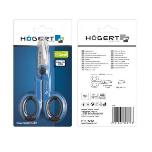 Ножницы кабельные Hoegert HT1P040 прямые фото 2 Ножницы кабельные Hoegert HT1P040 прямые фото 2