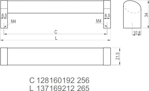 Ручка UZ 335-192 инокс фото 2