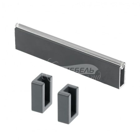 Штанга гард. прям. антискользящей вст. 12X32mm толщ. 1,5mm L=3m, + крепл. с загл. 2 шт; антрацит Штанга гард. прям. антискользящей вст. 12X32mm толщ. 1,5mm L=3m, + крепл. с загл. 2 шт; антрацит