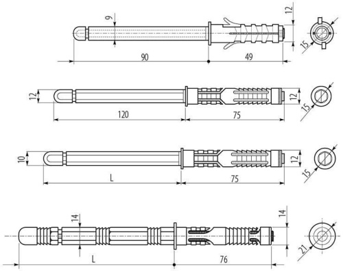 Полкодержатель Titan D-12 L-120 GTV фото 2