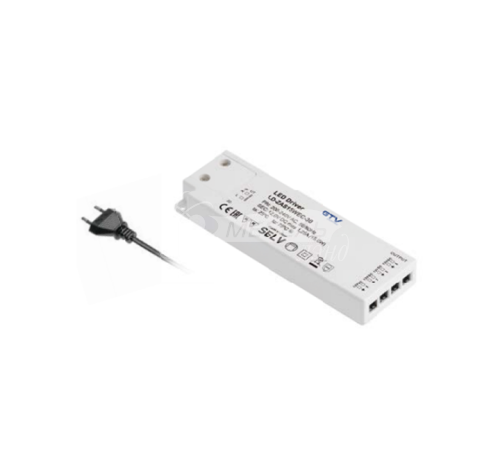 Блок питания EASY CLICK 12V,60W, input 220-240VAC, IP20, разм.190x62x21 мм с miniAMP и проводом