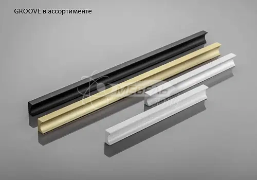 Ручка GROOVE L160 алюминий фото 2 Ручка GROOVE L160 алюминий фото 2