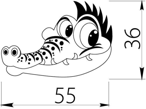 Ручка мебельная UM-KID-Q крокодил фото 2
