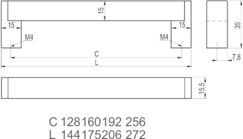 Ручка UZ 334-192 инокс фото 2 Ручка UZ 334-192 инокс фото 2