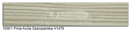Пиния авола шампань N36/1 Кромка (22х2) Polkemic ABS (ЗАКАЗНАЯ)