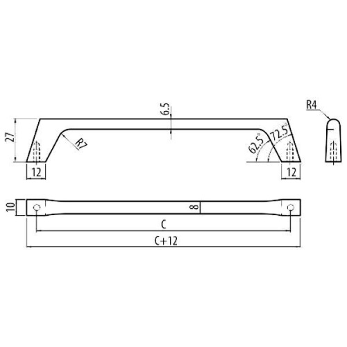 Ручка UZ G2-160-06 инокс фото 2