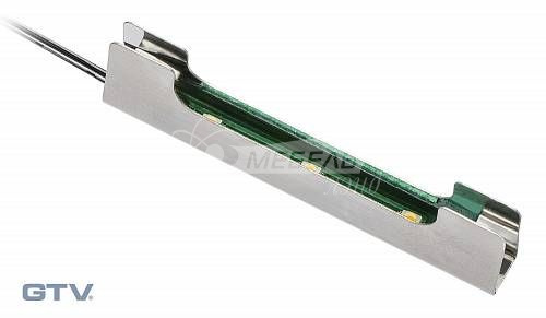 Клипса металлическая осветительная к стеклянным полкам DC 12V, LED теплый белый GTV Клипса металлическая осветительная к стеклянным полкам DC 12V, LED теплый белый GTV