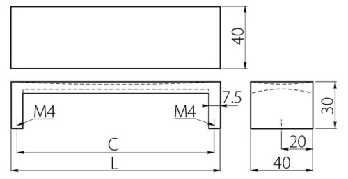 Ручка UZ 92-128 инокс фото 2