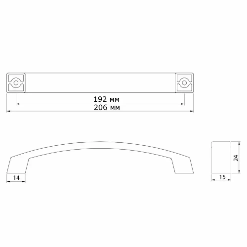 Ручка UZ G0-192-05 матовый хром фото 4 Ручка UZ G0-192-05 матовый хром фото 4