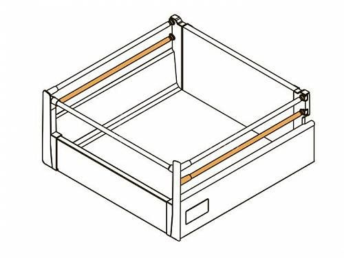 Продольный релинг l-450 мм белый для MODERN BOX фото 2 Продольный релинг l-450 мм белый для MODERN BOX фото 2