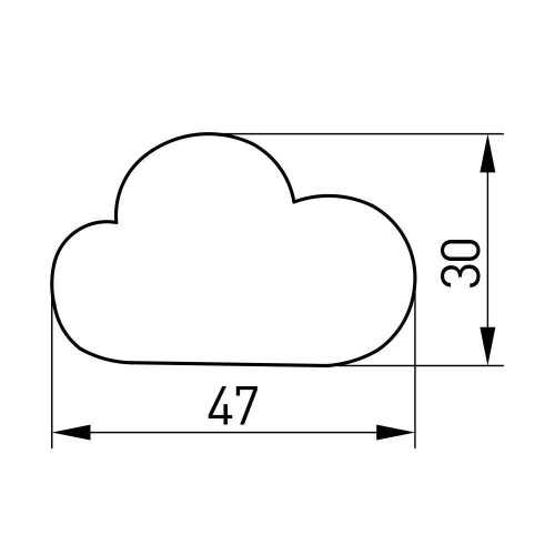 Ручка мебельная UM-CLOUD облако, серый фото 2