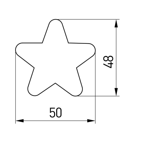 Ручка мебельная UM-STAR звезда, голубой фото 2