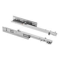 Направляющие скрытого монтажа MODERN SLIDE PRO L-550 полного выдвижения для деревянных ящиков с выталкивателем (Push to open), с 3D регулировкой, с синхронизацией открывания